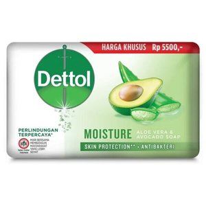 Dettol Soap Moisture Aloe Vera & Avocado Antibacterial Soap Bar 100g NEW